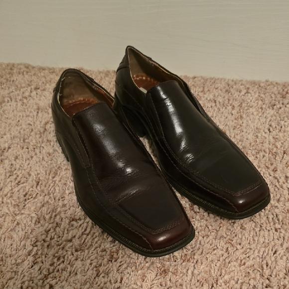 Joseph Abboud Men's Brown Leather Loafers Size 8.5M - Picture 1 of 13